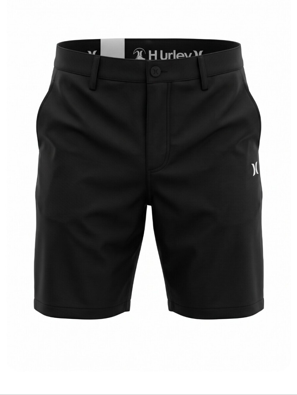 Hurley Men's Black Athletic Performance Shorts Hiking Camping Athletic Outdoor